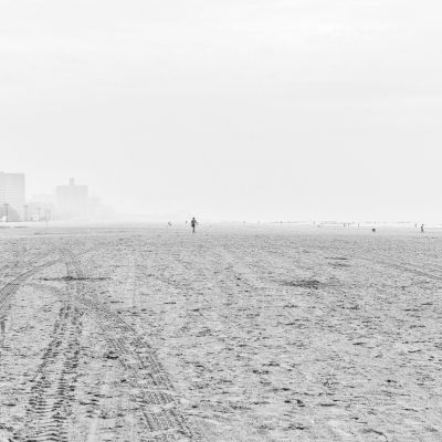 coney island - man on the beach - 